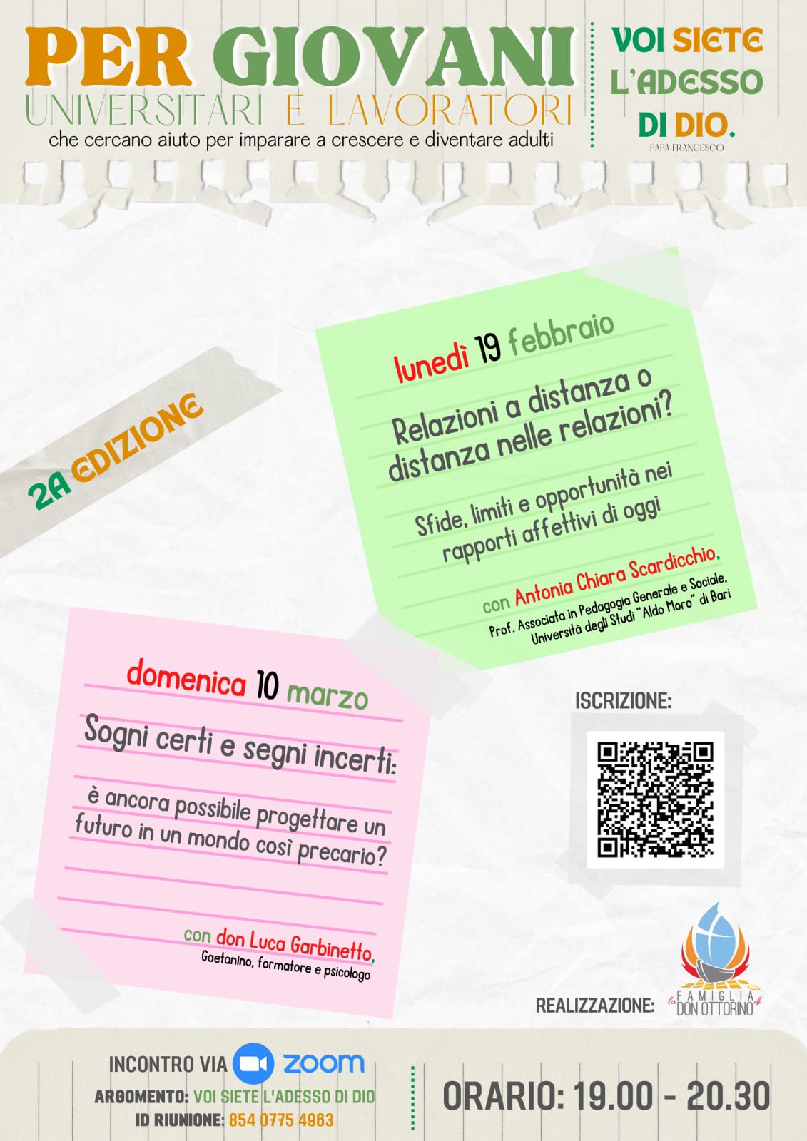 Voi siete l'adesso di Dio - Per Giovani Universitari e Lavoratori