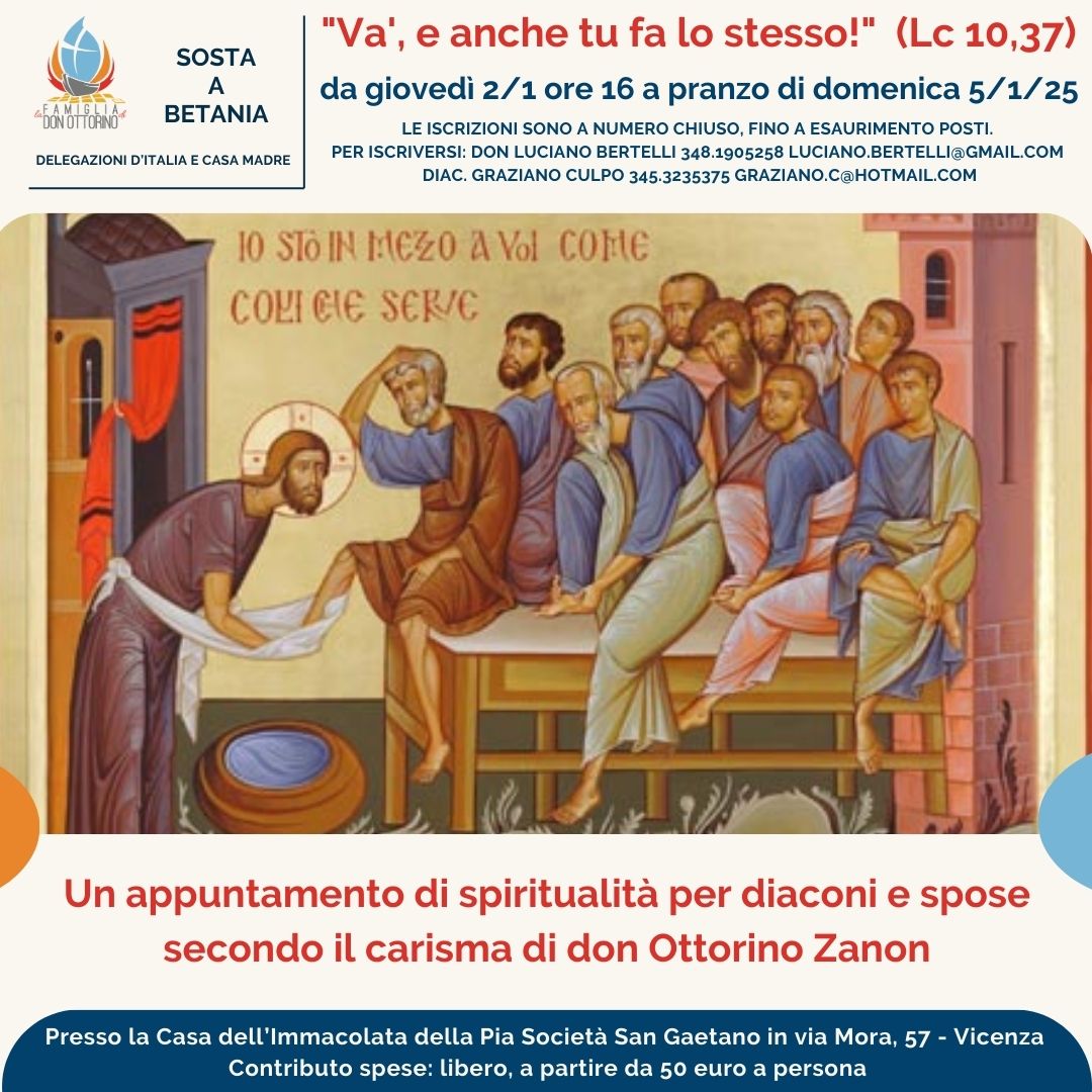 Sosta a Betania: "Va' , e anche tu fa lo stesso!" (Lc 10,37)