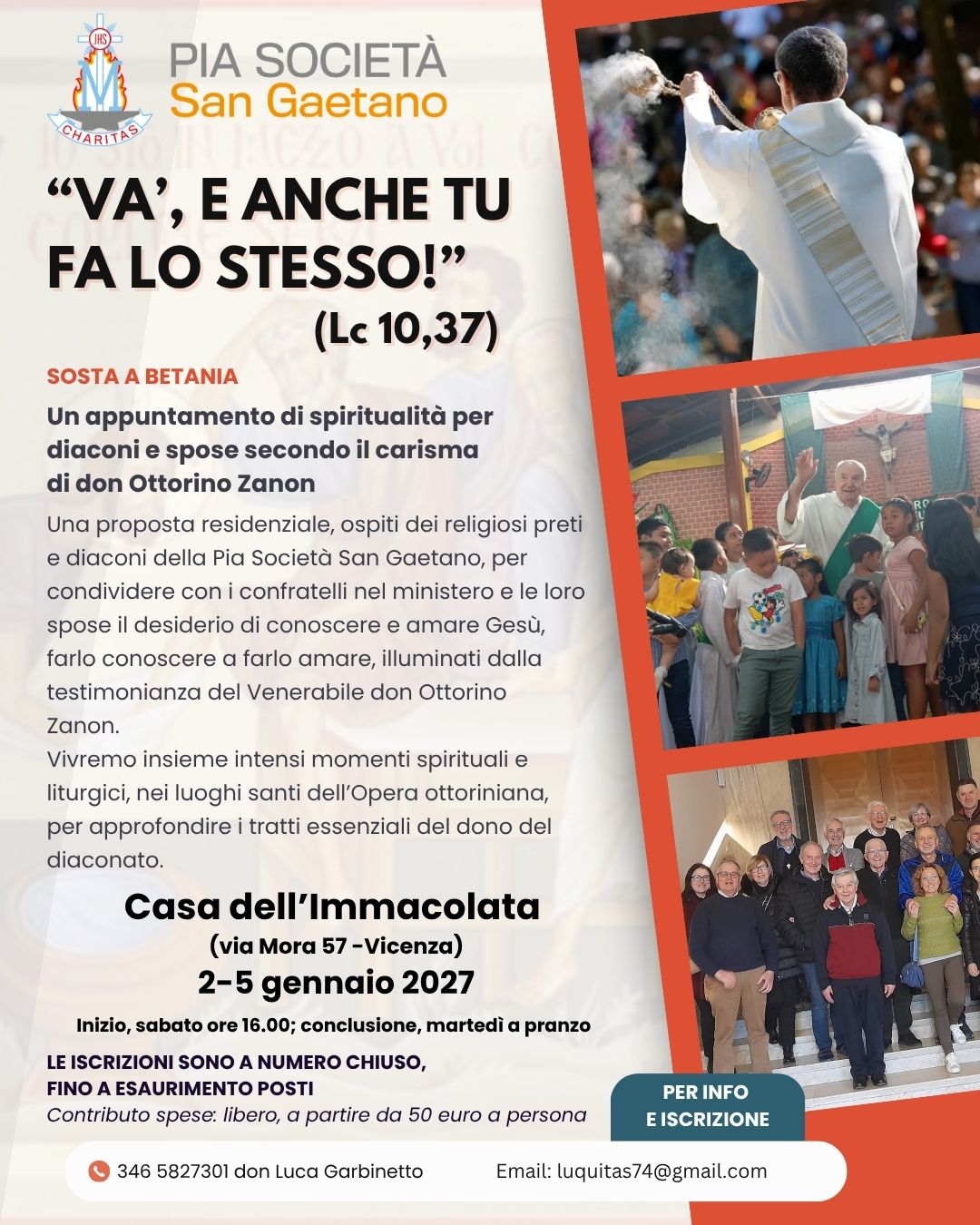 Sosta a Betania: "VA', E ANCHE TU FA LO STESSO!"